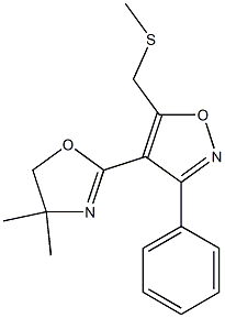 3-Phenyl-4-(4,4-dimethyl-2-oxazolin-2-yl)-5-[(methylthio)methyl]isoxazole Structure