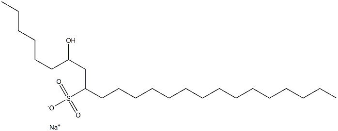 7-Hydroxytetracosane-9-sulfonic acid sodium salt 结构式