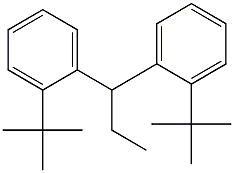1,1-ビス(2-tert-ブチルフェニル)プロパン 化学構造式
