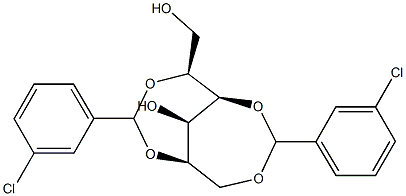 2-O,5-O:3-O,6-O-Bis(3-chlorobenzylidene)-D-glucitol Structure