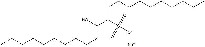 12-Hydroxydocosane-11-sulfonic acid sodium salt 结构式