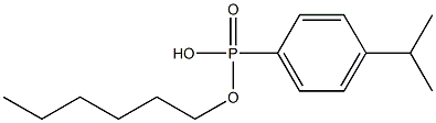 4-イソプロピルフェニルホスホン酸水素ヘキシル 化学構造式
