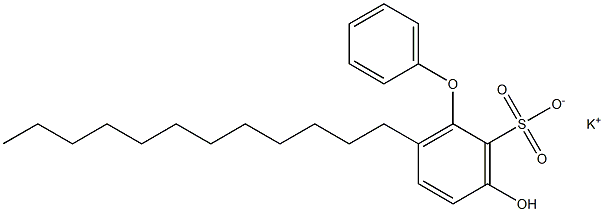 3-Hydroxy-6-dodecyl[oxybisbenzene]-2-sulfonic acid potassium salt,,结构式