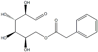 6-O-(フェニルアセチル)-D-グルコース 化学構造式