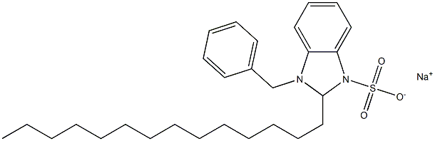 1-Benzyl-2,3-dihydro-2-tetradecyl-1H-benzimidazole-3-sulfonic acid sodium salt,,结构式