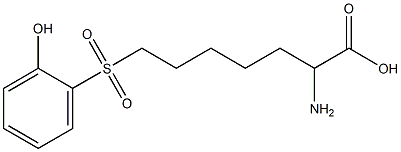 2-Amino-7-(2-hydroxyphenylsulfonyl)heptanoic acid,,结构式