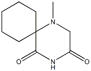 1-Methyl-1,4-diazaspiro[5.5]undecane-3,5-dione,,结构式