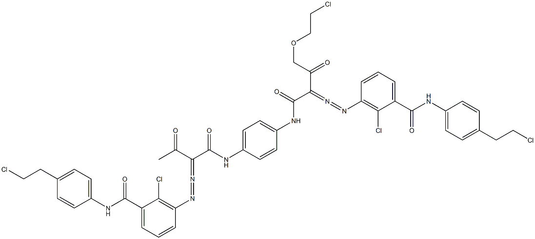 3,3'-[2-[(2-Chloroethyl)oxy]-1,4-phenylenebis[iminocarbonyl(acetylmethylene)azo]]bis[N-[4-(2-chloroethyl)phenyl]-2-chlorobenzamide]