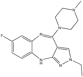  2-Ethyl-4-(4-methylpiperazin-1-yl)-7-fluoro-2,10-dihydropyrazolo[3,4-b][1,5]benzodiazepine