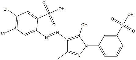 4,5-Dichloro-2-[[5-hydroxy-3-methyl-1-(3-sulfophenyl)-1H-pyrazol-4-yl]azo]benzenesulfonic acid
