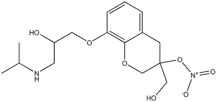 3,4-Dihydro-8-[2-hydroxy-3-[isopropylamino]propoxy]-2H-1-benzopyran-3-methanol 3-nitrate