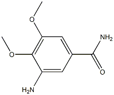 3-アミノ-4,5-ジメトキシベンズアミド 化学構造式