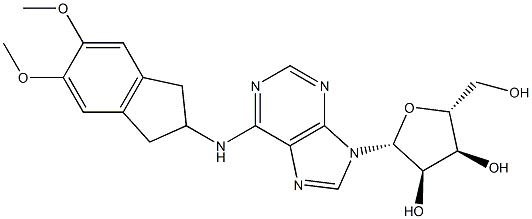 N-[[2,3-Dihydro-5,6-dimethoxy-1H-inden]-2-yl]adenosine Structure