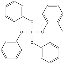 チタン(IV)テトラキス(2-メチルフェノラート) 化学構造式