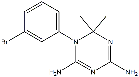 4,6-Diamino-1,2-dihydro-2,2-dimethyl-1-[3-bromophenyl]-1,3,5-triazine Structure