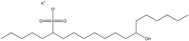 14-Hydroxyicosane-6-sulfonic acid potassium salt Structure