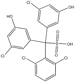 (2,6-Dichlorophenyl)bis(3-chloro-5-hydroxyphenyl)methanesulfonic acid,,结构式