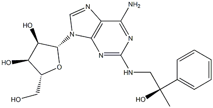 2-[(R)-2-Hydroxy-2-phenylpropylamino]adenosine Structure