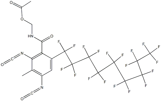 N-(Acetyloxymethyl)-2-(nonadecafluorononyl)-4,6-diisocyanato-5-methylbenzamide