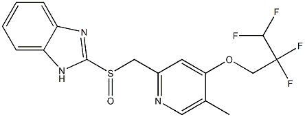 2-[[[4-(2,2,3,3-Tetrafluoropropoxy)-5-methylpyridin-2-yl]methyl]sulfinyl]-1H-benzimidazole Struktur