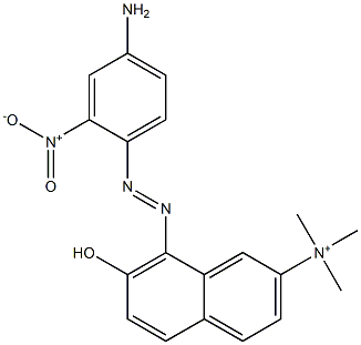 8-[(4-Amino-2-nitrophenyl)azo]-7-hydroxy-N,N,N-trimethyl-2-naphthalenaminium,,结构式