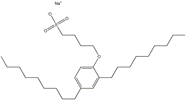 4-(2,4-Dinonylphenoxy)butane-1-sulfonic acid sodium salt 结构式