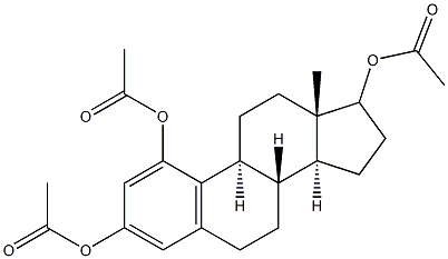 Estra-1,3,5(10)-triene-1,3,17-triol triacetate Structure