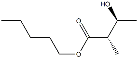 (2S,3S)-2-Methyl-3-hydroxybutyric acid pentyl ester Structure