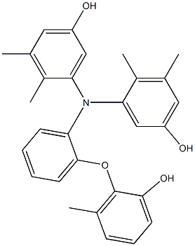 N,N-Bis(5-hydroxy-2,3-dimethylphenyl)-2-(2-hydroxy-6-methylphenoxy)benzenamine 结构式