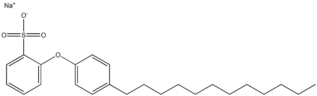 2-(4-ドデシルフェノキシ)ベンゼンスルホン酸ナトリウム 化学構造式