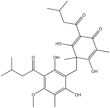 2,4-Dihydroxy-1,3-dimethyl-5-(3-methylbutanoyl)-3-[[2,6-dihydroxy-3-methyl-4-methoxy-5-(3-methylbutanoyl)phenyl]methyl]-1,4-cyclohexadien-6-one