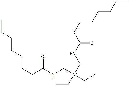 N-Ethyl-N,N-bis[(octanoylamino)methyl]ethanaminium Struktur