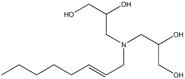 3,3'-(2-Octenylimino)bis(propane-1,2-diol) 结构式