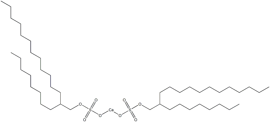 ビス(2-オクチルテトラデシルオキシスルホニルオキシ)カルシウム 化学構造式
