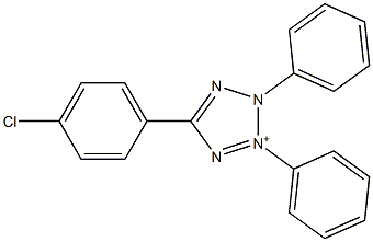 5-(p-Chlorophenyl)-2,3-diphenyl-2H-tetrazol-3-ium,,结构式