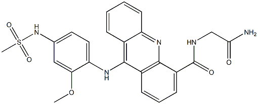 N-(2-Amino-2-oxoethyl)-9-[2-methoxy-4-(methylsulfonylamino)anilino]acridine-5-carboxamide