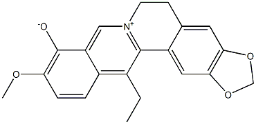 [5,6-Dihydro-10-methoxy-13-ethylbenzo[g]-1,3-benzodioxolo[5,6-a]quinolizinium]-9-olate,,结构式