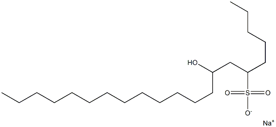 8-Hydroxyhenicosane-6-sulfonic acid sodium salt Struktur