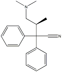 [S,(+)]-4-Dimethylamino-3-methyl-2,2-diphenylbutyronitrile Structure