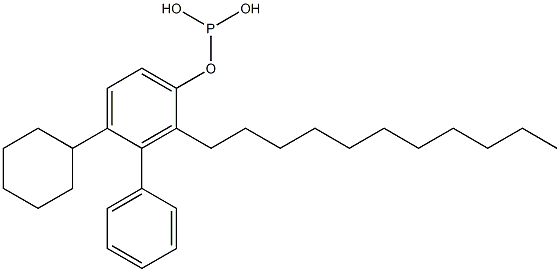 Phosphorous acid cyclohexylphenyl(2-undecylphenyl) ester Structure