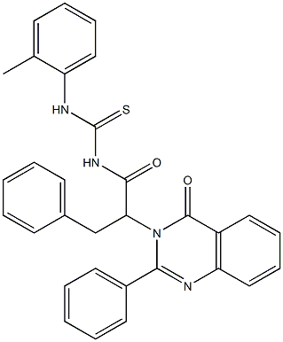 1-[2-(4-Oxo-2-phenyl-3,4-dihydroquinazolin-3-yl)-3-phenylpropanoyl]-3-(o-tolyl)thiourea