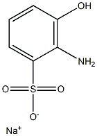 2-Amino-3-hydroxybenzenesulfonic acid sodium salt 结构式