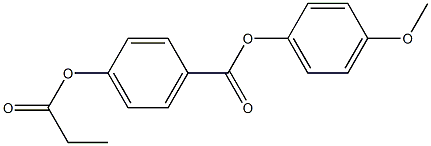 Propionic acid 4-[(4-methoxyphenoxy)carbonyl]phenyl ester Structure