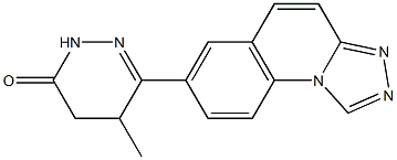 4,5-Dihydro-4-methyl-3-([1,2,4]triazolo[4,3-a]quinolin-7-yl)pyridazin-6(1H)-one,,结构式