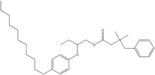 N,N-Dimethyl-N-benzyl-N-[[[2-(4-undecylphenyloxy)butyl]oxycarbonyl]methyl]aminium Struktur