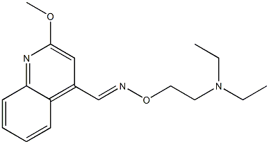 2-メトキシ-4-[[2-(ジエチルアミノ)エトキシ]イミノメチル]キノリン 化学構造式