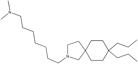 8,8-ジプロピル-2-(7-ジメチルアミノヘプチル)-2-アザスピロ[4.5]デカン 化学構造式
