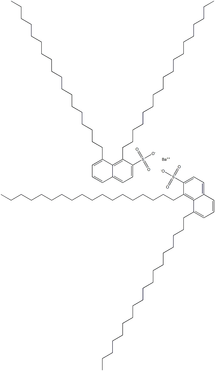 Bis(1,8-dioctadecyl-2-naphthalenesulfonic acid)barium salt Structure