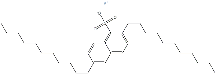 2,6-ジウンデシル-1-ナフタレンスルホン酸カリウム 化学構造式