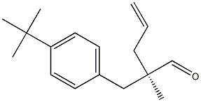 (2R)-2-(4-tert-Butylbenzyl)-2-methyl-4-pentenal Struktur